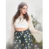 imageFloerns Womens Plus Size Boat Neck Long Sleeve Hollow Out Crochet Cropped SweaterBeige