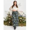 imageFloerns Womens Plus Size Boat Neck Long Sleeve Hollow Out Crochet Cropped SweaterBeige