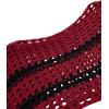 imageFloerns Womens Plus Size Boat Neck Long Sleeve Hollow Out Crochet Cropped SweaterRed
