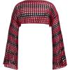 imageFloerns Womens Plus Size Boat Neck Long Sleeve Hollow Out Crochet Cropped SweaterRed