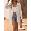 imageFloerns Womens Sheer Drop Shoulder Blouse Long Sleeve Collar Button Loose Shirts TopsApricot