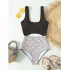 imageFloerns Womens Bathing Suit High Waisted Cut Out Monokini One Piece SwimsuitBlack