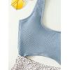 imageFloerns Womens Bathing Suit High Waisted Cut Out Monokini One Piece SwimsuitBlue