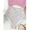 imageFloerns Womens Bathing Suit High Waisted Cut Out Monokini One Piece SwimsuitLight Pink