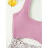 imageFloerns Womens Bathing Suit High Waisted Cut Out Monokini One Piece SwimsuitLight Pink