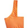 imageFloerns Womens Bathing Suit High Waisted Cut Out Monokini One Piece SwimsuitOrange and Pink