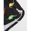 imageFloerns Womens Cute Dinosaur Print Elastic Drawstring Running ShortsBlack