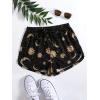 imageFloerns Womens Cute Dinosaur Print Elastic Drawstring Running ShortsBlack Moon