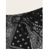 imageFloerns Womens Cute Dinosaur Print Elastic Drawstring Running ShortsBlack Paisley