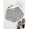 imageFloerns Womens Cute Dinosaur Print Elastic Drawstring Running ShortsGrey