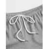 imageFloerns Womens Cute Dinosaur Print Elastic Drawstring Running ShortsGrey