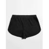 imageFloerns Womens Cute Dinosaur Print Elastic Drawstring Running ShortsSolid Black