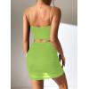 imageFloerns Womens Glitter Sleeveless Ruched Party Clubwear Bodycon Mini DressGrass Green