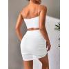 imageFloerns Womens Glitter Sleeveless Ruched Party Clubwear Bodycon Mini DressPure White