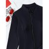 imageFloerns Womens One Piece Swimsuit Zip Front Long Sleeve Rashguard SurfingBlack