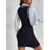 imageFloerns Womens Zebra Striped Print Sleeveless Bodycon Sweater Mini DressBlack Dull Solid