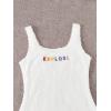 imageFloerns Womens Zebra Striped Print Sleeveless Bodycon Sweater Mini DressWhite Letter