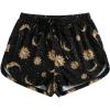 imageFloerns Womens Cute Dinosaur Print Elastic Drawstring Running ShortsBlack Moon