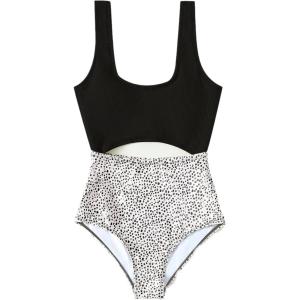 imageFloerns Womens Bathing Suit High Waisted Cut Out Monokini One Piece SwimsuitBlack