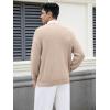 imageFloerns Mens Casual Long Sleeve Button Front V Neck Rib Knit Cardigan SweaterApricot