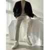 imageFloerns Mens Casual Long Sleeve Button Front V Neck Rib Knit Cardigan SweaterBlack