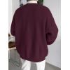 imageFloerns Mens Casual Long Sleeve Button Front V Neck Rib Knit Cardigan SweaterBurgundy