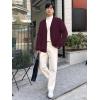 imageFloerns Mens Casual Long Sleeve Button Front V Neck Rib Knit Cardigan SweaterBurgundy