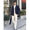 imageFloerns Mens Casual Long Sleeve Button Front V Neck Rib Knit Cardigan SweaterDark Blue