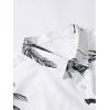 imageFloerns Mens Causal Summer Print Hawaiian Shirt Short Sleeve Button Down Beach ShirtsWhite Black Multi