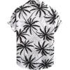 imageFloerns Mens Causal Summer Print Hawaiian Shirt Short Sleeve Button Down Beach ShirtsWhite Coconut Tree