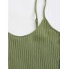 imageFloerns Womens Casual Solid Sleeveless Cami Split Hem Ribbed Knit Bodycon Mini DressA Green