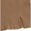 imageFloerns Womens Casual Solid Sleeveless Cami Split Hem Ribbed Knit Bodycon Mini DressBrown