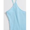 imageFloerns Womens Casual Solid Sleeveless Cami Split Hem Ribbed Knit Bodycon Mini DressLight Blue