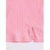 imageFloerns Womens Casual Solid Sleeveless Cami Split Hem Ribbed Knit Bodycon Mini DressPink