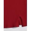 imageFloerns Womens Casual Solid Sleeveless Cami Split Hem Ribbed Knit Bodycon Mini DressRed