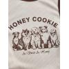 imageFloerns Womens Graphic Print Sleeveless Drawstring Ruched Crop Tank TopBeige Dog