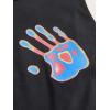 imageFloerns Womens Graphic Print Sleeveless Drawstring Ruched Crop Tank TopBlack Multi