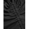 imageFloerns Womens Graphic Print Sleeveless Drawstring Ruched Crop Tank TopBlack Multi