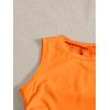 imageFloerns Womens Graphic Print Sleeveless Drawstring Ruched Crop Tank TopOrange