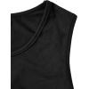 imageFloerns Womens Graphic Print Sleeveless Drawstring Ruched Crop Tank TopSkeleton Black