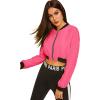imageFloerns Womens Long Sleeve Lightweight Crop Bomber JacketHot Pink