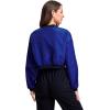 imageFloerns Womens Long Sleeve Lightweight Crop Bomber JacketRoyal Blue