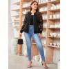 imageFloerns Womens Plus Size Sheer Floral Lace Long Sleeve Baseball JacketBlack Lace