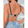 imageFloerns Womens Unpadded Front Closure Half Cup Push Up Strapless BraBeige Leopard