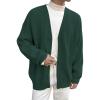 imageFloerns Mens Casual Long Sleeve Button Front V Neck Rib Knit Cardigan SweaterGreen