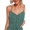 imageFloerns  Womens palazzo jumpsuit with palm leaf print and buttonsDark Green