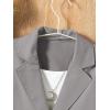 imageFloerns Girls 2 Piece Outfit Solid Lapel Collar Blazer Jacket with Pants Suit SetGrey