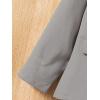 imageFloerns Girls 2 Piece Outfit Solid Lapel Collar Blazer Jacket with Pants Suit SetGrey
