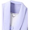 imageFloerns Girls 2 Piece Outfit Solid Lapel Collar Blazer Jacket with Pants Suit SetLight Purple