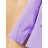 imageFloerns Girls 2 Piece Outfit Solid Lapel Collar Blazer Jacket with Pants Suit SetPurple